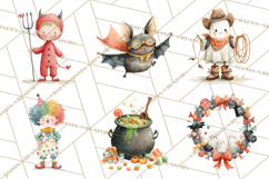 Kids Halloween Clipart PNG, Cute Characters &amp; Props Product Image 8
