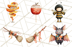 Kids Halloween Clipart PNG, Cute Characters &amp; Props Product Image 9