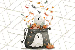 Kids Halloween Clipart PNG, Cute Characters & Props Product Image 4