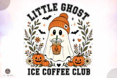 Little Ghost Coffee Club Spooky Halloween PNG,Halloween Product Image 1