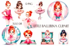 Little Dancer Ballerina Clipart PNG Product Image 1