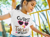 Coolest turkey the town SVG, Cutest turkey in town SVG Product Image 3