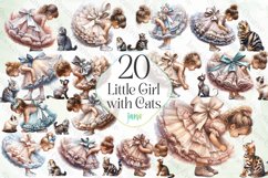 Little Girl With Cats Sublimation Bundle Product Image 1