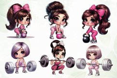 Little Girl With Gym Sublimation Clipart Product Image 4