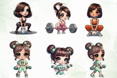 Little Girl With Gym Sublimation Clipart Product Image 5