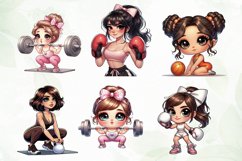 Little Girl With Gym Sublimation Clipart Product Image 3