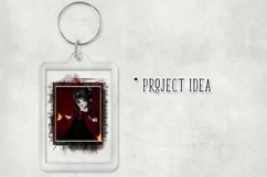 Little Gothic Devil Girl PNG Graphic Black Hair Design Product Image 5