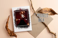 Little Gothic Devil Girl PNG Graphic Red Hair Design Product Image 7