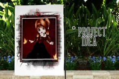 Little Gothic Devil Girl PNG Graphic Red Hair Design Product Image 9
