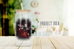 Little Gothic Ladybug Girl PNG Graphic Black Hair Design Product Image 5
