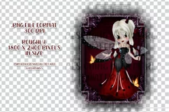 Little Gothic Ladybug Girl PNG Graphic Platinum Hair Design Product Image 2