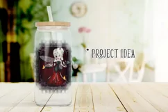 Little Gothic Ladybug Girl PNG Graphic Platinum Hair Design Product Image 6