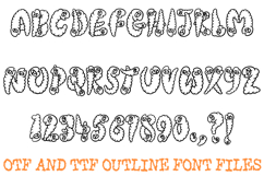 Little Grubs Font Hand Drawn Comic Worm Maggots Lettering Product Image 2