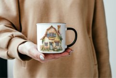 Cozy Cottage Watercolor clipart Product Image 5