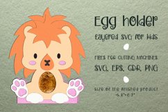 Little Lion. Easter Egg Holder Template for cutting machines