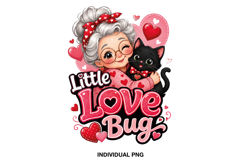 Sweet love-themed PNG for cards, stickers and gift tags.