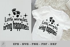 Little miracles bring happiness, Baby Quotes SVG Product Image 1