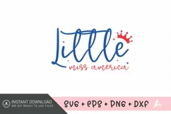Little miss America SVG , USA Celebration SVG , USA SVG Product Image 1