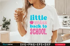 Little Miss Back To School SVG, Back To School SVG Design Product Image 1