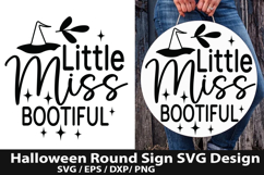 Halloween Round Sign SVG Bundle - Halloween Door Sign Product Image 3