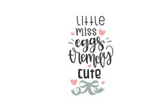 Little Miss Eggs-tremely Cute SVG Cut File Product Image 1