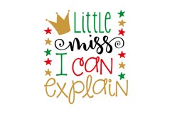 Little Miss I Can Explain SVG Cut File Product Image 1
