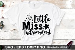 Little Miss Independent SVG - 4th Of July Design Product Image 1
