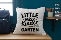 Little Miss Kinder garten SVG File | Back to School SVG Product Image 2
