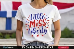 Little Miss Liberty SVG, 4th Of July SVG Design Product Image 1