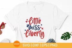 Little Miss Liberty, 4th of July svg, patriotic day Product Image 2