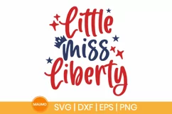 Little Miss Liberty, 4th of July svg, patriotic day Product Image 1