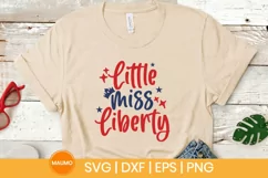 Little Miss Liberty, 4th of July svg, patriotic day Product Image 3