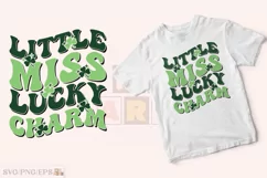 Little Miss Lucky Charm SVG St Patrick's T-shirt Design Product Image 2