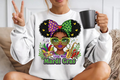 Little Miss Mardi Gras Sublimation Png Product Image 1