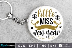 Little Miss New Year SVG, New Year SVG Design Product Image 1