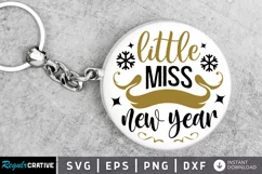 Little Miss New Year SVG, New Year SVG Design Product Image 1