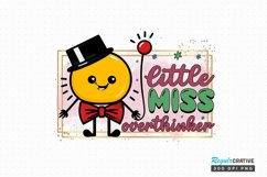 Little Miss Overthinker Sublimation PNG Product Image 1