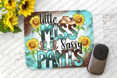 Western Mouse Pad Sublimation - Little Miss Sassy Pants PNG Product Image 1