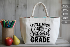 Little Miss Second Grade SVG File | Back to School SVG Product Image 3