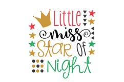 Little Miss Star of Night SVG Cut File Product Image 1