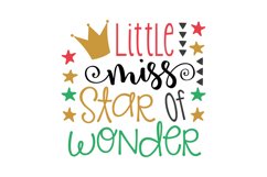 Little Miss Star Of Wonder SVG Cut File Product Image 1