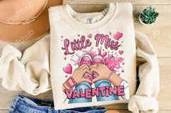 Little miss Valentine afro kid sneakers png, black kid png Product Image 3