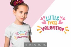 Little Miss Valentine with Cute Pattern and Loves Design Product Image 1