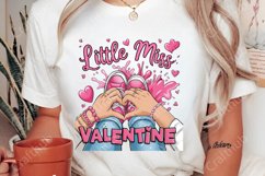 Little miss Valentine afro kid sneakers png, black kid png Product Image 2