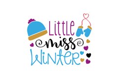 Little Miss Winter SVG Cut File Product Image 1