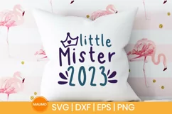 Little mister 2023 | Boys new year svg quote Product Image 2