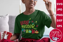 Little Mister Ho Ho Ho Kids Christmas Svg Design For Shirts Product Image 1