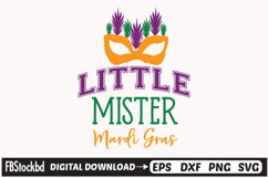 Little Mister Mardi Gras SVG Cuts File, Mardi Gras Svg Product Image 1