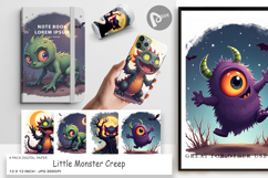 Digital Paper Halloween Monster Creep Product Image 1