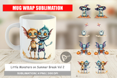 Mug Wrap Summer Break Monsters Product Image 1